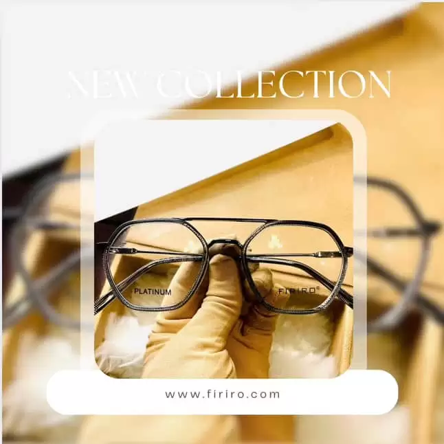 FIRIRO PLATINUM YL 2068 Double Bar Dot Design Frame