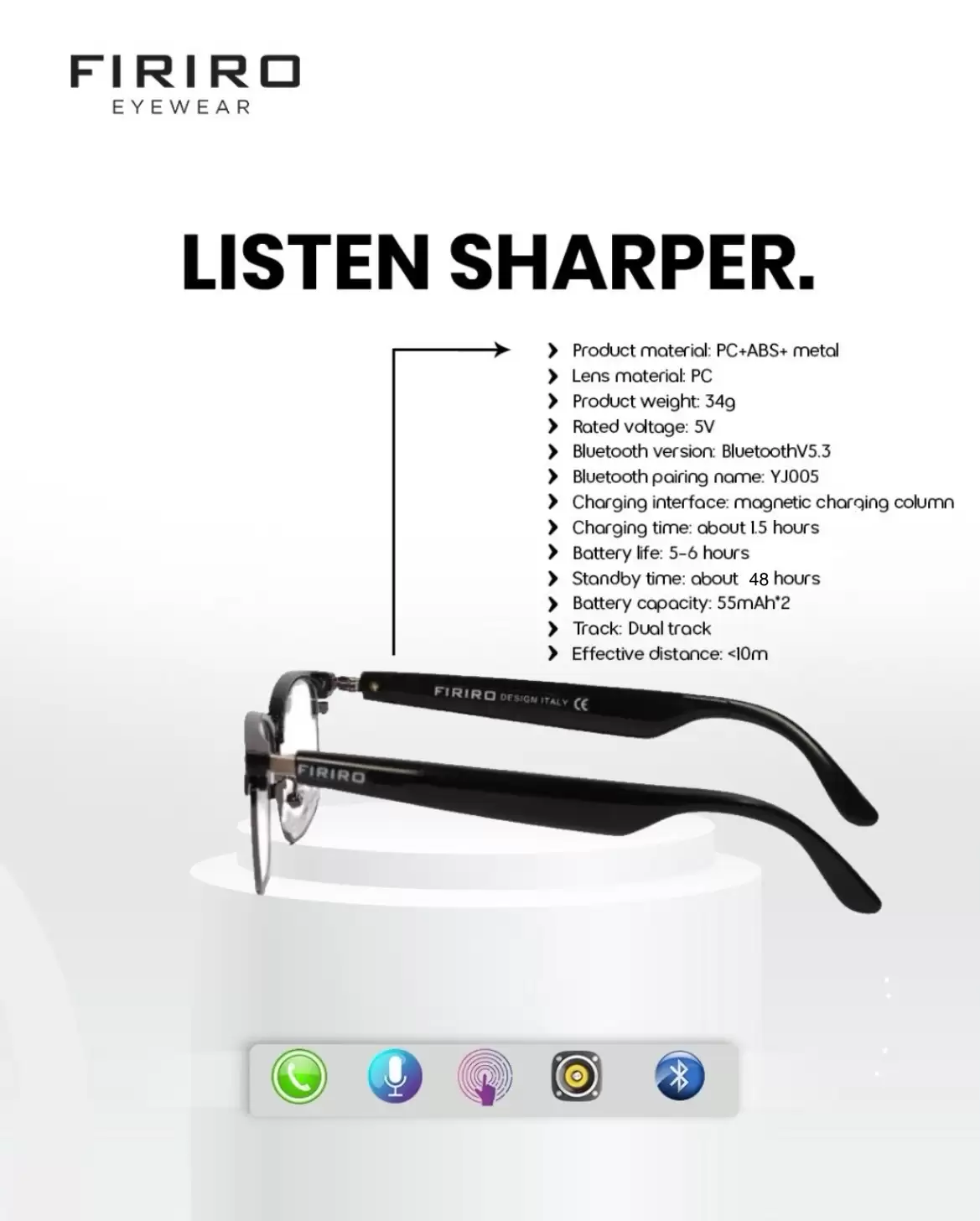FIRIRO CLUBMAN CLASSICLINE SMARTGLASS 