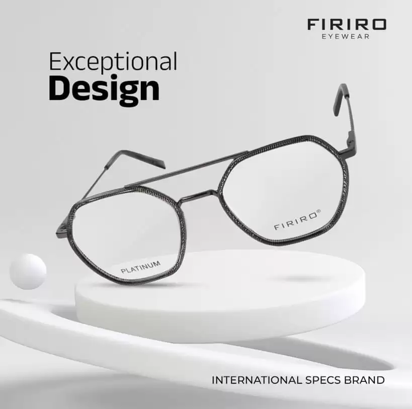 FIRIRO PLATINUM YL 2068 Double Bar Dot Design Frame